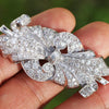 Once Upon A Diamond Brooch Vintage Art Deco Diamond Brooch Pin in Platinum 5.00ctw