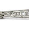 Once Upon A Diamond Brooch Vintage Art Deco Round Diamond Brooch Bar Pin in Platinum