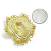 Once Upon A Diamond Brooch White & Yellow Gold Vintage Diamond Sea Anemone Brooch Pin 18K Gold 1.50ctw