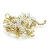 Once Upon A Diamond Brooch White & Yellow Gold Vintage Diamond Sea Anemone Brooch Pin 18K Gold 4.50ctw