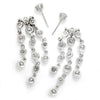 Once Upon A Diamond Earrings 18Kt White Gold Round Diamond Chandelier Stud Earrings 18K White Gold 6.52ctw