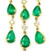 Once Upon A Diamond Earrings Colombian Emerald Chandelier Earrings with Diamonds 18K