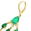Once Upon A Diamond Earrings Colombian Emerald Chandelier Earrings with Diamonds 18K