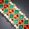 Once Upon A Diamond Earrings White Gold Vintage Lucien Piccard Bracelet with Coral & Pearls Yellow Gold