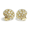 Once Upon A Diamond Earrings Yellow Gold Vintage Diamond Rope Ear Clips 18K Platinum 14K 6.00ctw