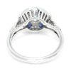 Once Upon A Diamond Engagement Ring Bezel Set Round Diamond Engagement Ring with Sapphires