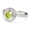 Once Upon A Diamond Engagement Ring Fancy Yellowish Green Round Diamond  Engagement Ring