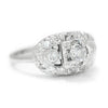 Once Upon A Diamond Engagement Ring Vintage Round Diamond Engagement Ring White Gold .90ctw