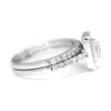 Once Upon A Diamond Engagement Ring White Gold Emerald Cut Diamond Halo Engagement Ring Set White Gold