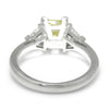 Once Upon A Diamond Engagement Ring White Gold Fancy Yellow Princess Diamond 3-Stone Engagement Ring 1.77ctw