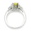 Once Upon A Diamond Engagement Ring White Gold Fancy Yellow Princess Diamond 3-Stone Engagement Ring 1.77ctw