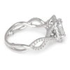 Once Upon A Diamond Engagement Ring White Gold Marquise Diamond Halo Criss-Cross Engagement Ring 18K 0.76ctw