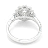 Once Upon A Diamond Engagement Ring White Gold Oval Rose Cut Diamond Filigree Engagement Ring 18K .80ctw