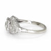 Art Deco Old Euro Diamond Engagement Ring 14K Platinum .65ct