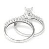Princess Diamond Engagement Ring Set with Accents 18K 1.26ctw