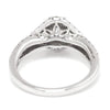 Once Upon A Diamond Engagement Ring White Gold Round Diamond Halo Criss-Cross Engagement Ring 14K 1.00ctw