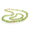 Once Upon A Diamond Jewelry Set Yellow Gold Peridot Bead Necklace & Bracelet Set with 14Kt Yellow Gold Beads