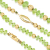 Once Upon A Diamond Jewelry Set Yellow Gold Peridot Bead Necklace & Bracelet Set with 14Kt Yellow Gold Beads