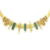 Once Upon A Diamond Necklace Yellow Gold Green Tourmaline & Diamond Omega Slide Pendant Necklace 18K