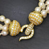 Once Upon A Diamond Necklace Yellow Gold Vintage Pearl Choker Necklace with Diamond Hook Clasp 18K