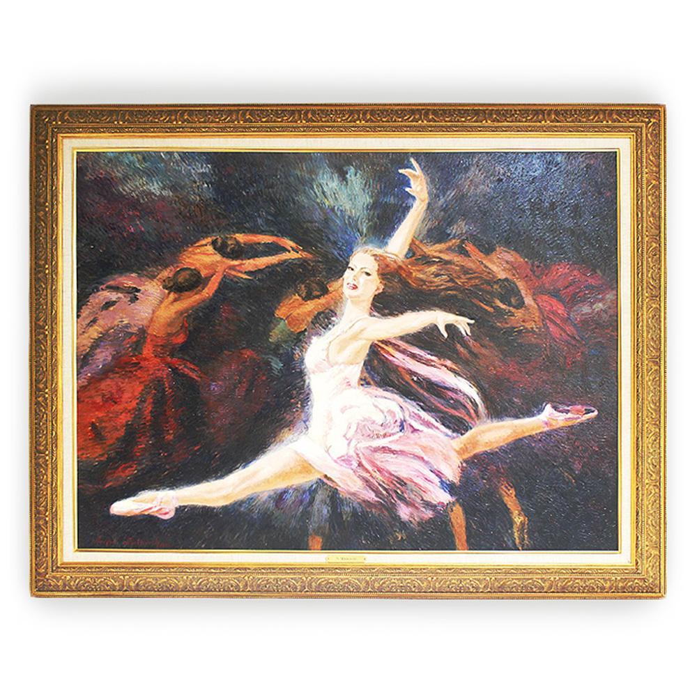 Once Upon A Diamond Painting Nenad Mirkovich “Angel Wings” Original Oil Painting Framed 37 x 47” Ballerina