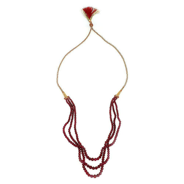 Triple Strand Ruby Bead Necklace 309.86 Carats NOT DYED - Image 3