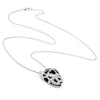 Once Upon A Diamond Pendant Necklace White Gold & Black Enamel Diamond Panther Head Pendant Necklace with Black Enamel 14K