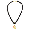 Once Upon A Diamond Pendant Necklace Yellow Gold with Black Thread Vintage Onyx & Coral Pendant Black Thread Necklace with Diamonds