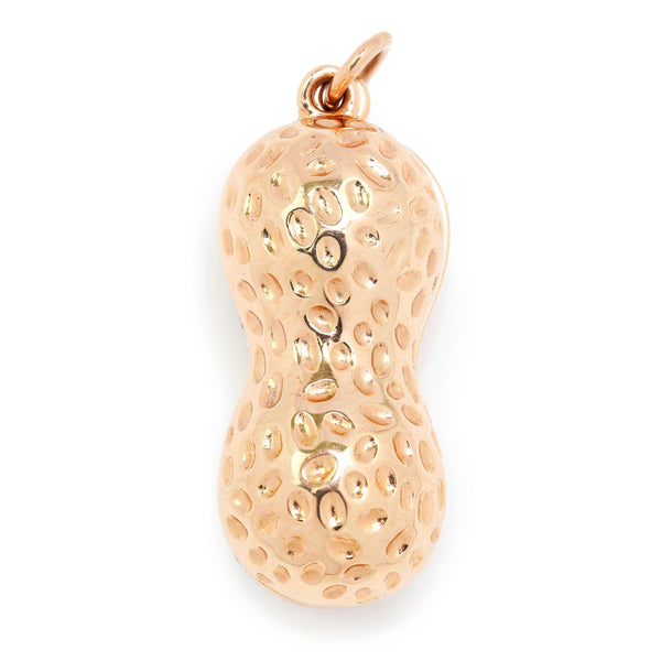 Peanut Diamond Pendant with Hidden Pearls 14K Rose Gold - Image 3