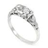 Once Upon A Diamond Ring Art Deco Double Diamond Vintage Ring 14K .40ctw