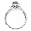Once Upon A Diamond Ring Gabriel & Co Amavida Blue Zircon Solitaire Ring 18K 1.50ct