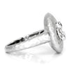 Once Upon A Diamond Ring Gabriel&Co Oval Hammered Ring with Diamonds in Sterling