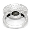 Once Upon A Diamond Ring Gabriel&Co Oval Hammered Ring with Diamonds in Sterling