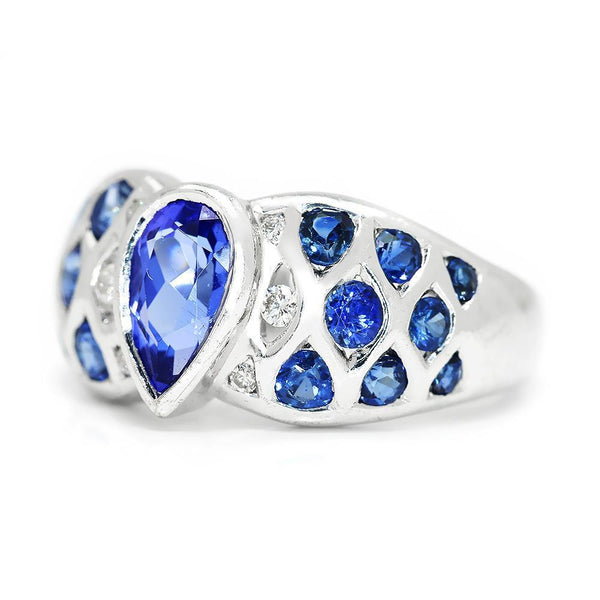 Le Vian Tanzanite Ring with Diamonds & Sapphires 18K 2.00ctw - Image 3