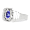 Once Upon A Diamond Ring Men’s Tanzanite Ring with Diamonds 14K 1.60ctw