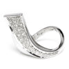 Once Upon A Diamond Ring Modern Curved Diamond Ring in 18kt White Gold .20ctw Sculptural