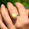 Once Upon A Diamond Ring Oval Opal Halo Ring with Diamonds in 18kt White Gold 5.50ctw