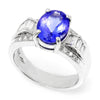 Once Upon A Diamond Ring Oval Tanzanite Ring with Diamonds 18K White Gold 2.63ctw