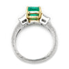 Once Upon A Diamond Ring Platinum & Yellow Gold Colombian Emerald Ring with Diamonds Platinum & 14K 1.40ctw