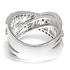 Once Upon A Diamond Ring White Gold Baguette & Round Diamond Crossover Ring White Gold 2.46ctw
