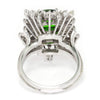 Once Upon A Diamond Ring White Gold Cabochon Tourmaline Ballerina Ring with Diamonds 14K 3.30ct