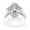 Once Upon A Diamond Ring White Gold Certified Untreated Jade Ballerina Ring with Diamonds 18 1.60ctw