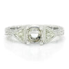 Once Upon A Diamond Ring White Gold Diamond 3-Stone Engagement Ring Semi Mount Setting .50ctw