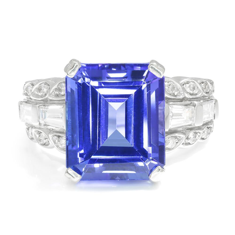 Once Upon A Diamond Ring White Gold Le Vian 8.56ct Tanzanite Ring with Diamonds 18K White Gold