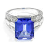 Once Upon A Diamond Ring White Gold Le Vian 8.56ct Tanzanite Ring with Diamonds 18K White Gold