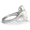 Marquise Split Shank Opal Ring with Diamonds 18K 3.83ctw
