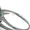 Once Upon A Diamond Ring White Gold Pear Emerald Halo Ring with Diamonds 18K White Gold 7.92ctw
