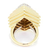 Once Upon A Diamond Ring White & Yellow Gold Vintage Round Diamond Step Ring 18K Yellow Gold 0.75ctw
