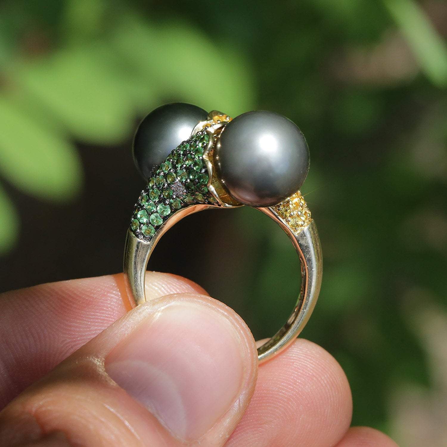 Coco black pearl ring 14k gold – Studio Kroewe