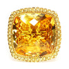 Once Upon A Diamond Ring Yellow Gold Alex Soldier Honey Citrine Textured Royal Ring 18K